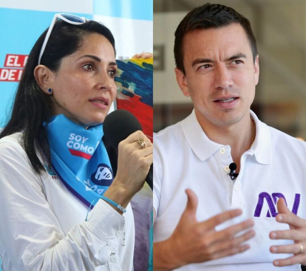 Campaña electoral Ecuador entre Luisa González y Daniel Noboa
