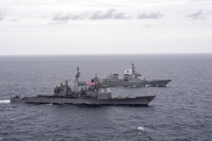 Maniobras navales entre Corea del Sur y EE.UU. en el Mar del Este