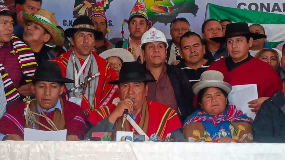 Pacto de unidad arcista desconoce congreso del MAS en Lauca Ñ