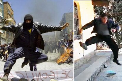 ninja alteño en exposición fotográfica sobre movilizaciones de 2003