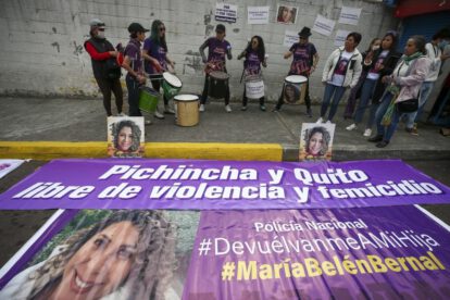 Feminicidios en Ecuador: Protesta por el feminicidio de María Belén Bernal