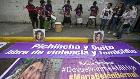 Feminicidios en Ecuador: Protesta por el feminicidio de María Belén Bernal