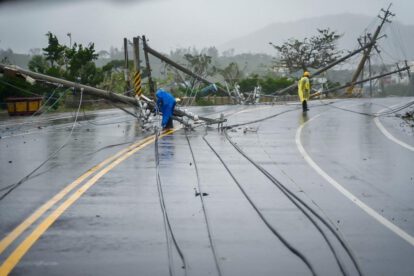Tifón Koinu causa daños en Taiwán