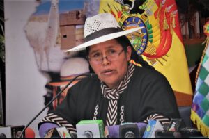 Congreso del ala evista del MAS descalificado por la ministra de Culturas, Sabina Orellana