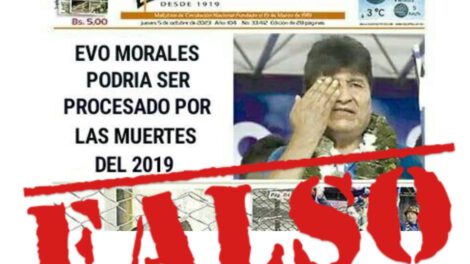 Importante aclaración sobre Evo Morales y noticia falsa