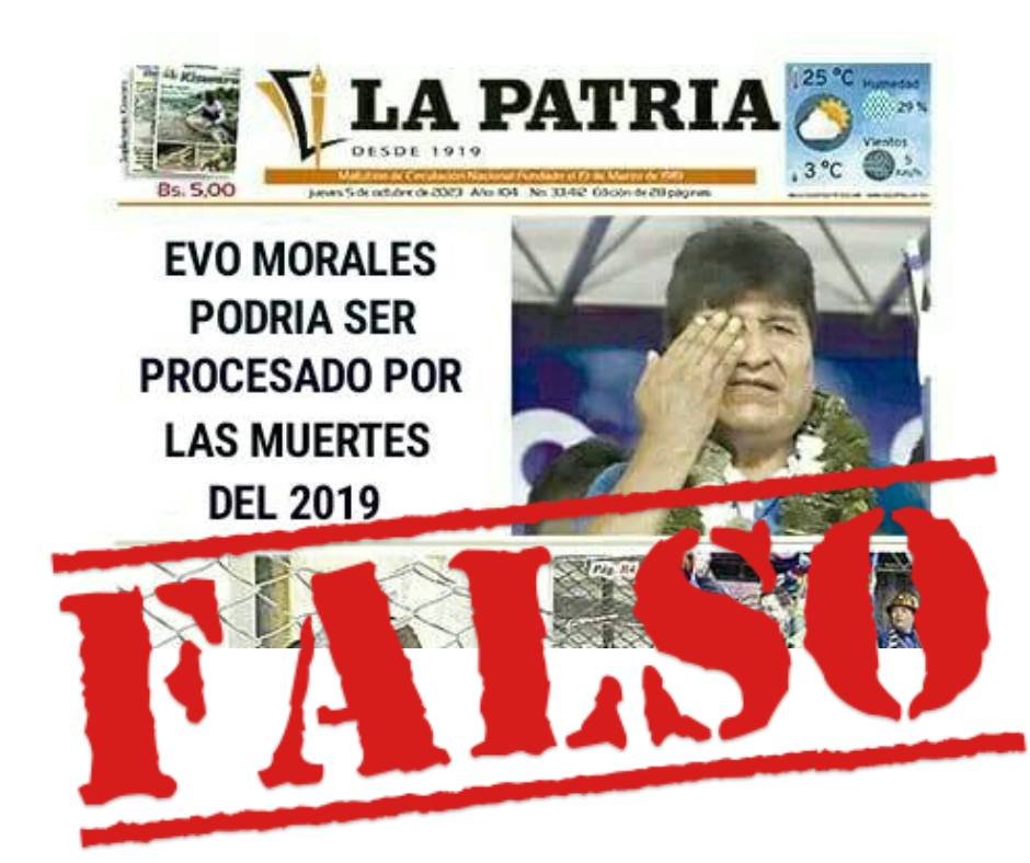 Importante aclaración sobre Evo Morales y noticia falsa