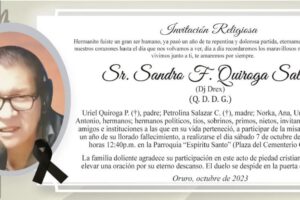 Invitación Religiosa: Sr. Sandra F. Quiroga Salazar