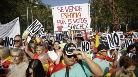 Protesta en Barcelona contra la amnistía del proceso soberanista