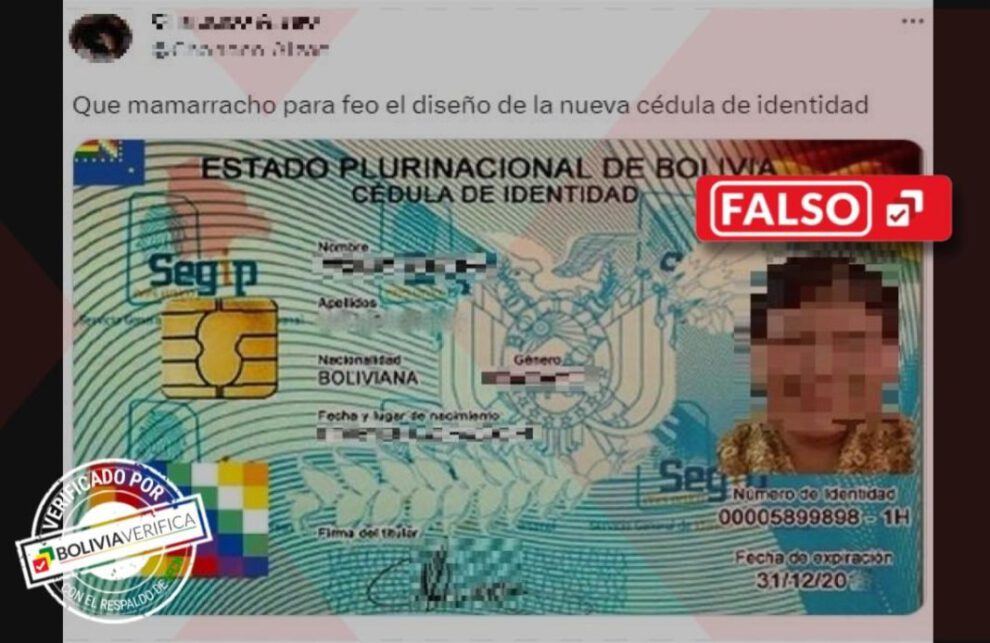 Diseño de nueva cédula que circula en redes sociales