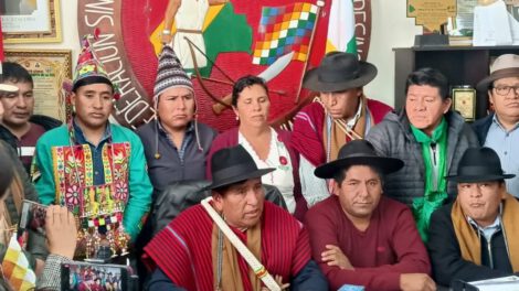 cabildo en El Alto convocado por la Confederación Sindical Única de Trabajadores Campesinos de Bolivia
