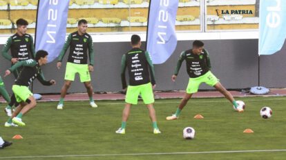 Entrenamiento de la Selección boliviana en el estadio Hernando Siles
