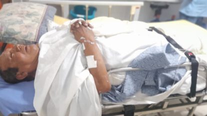 Accidente de tránsito en Santa Cruz con motociclista herido