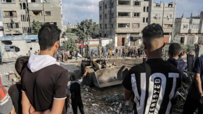 Éxodo masivo de palestinos en la Franja de Gaza