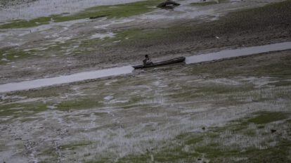Disminución del caudal del río Negro en Brasil