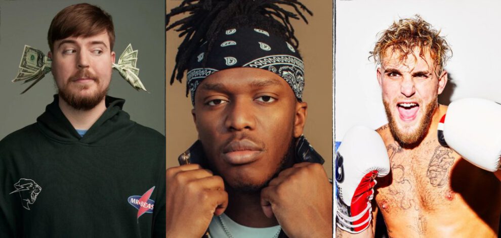 Creadores de contenido destacados como MrBeast, KSI y Jake Paul