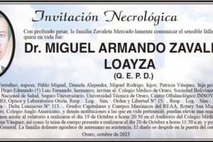 Invitación Necrológica: Dr. Miguel Armando Zavaleta Loayza
