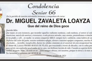 Condolencia por la partida del Dr. Miguel Zavaleta Loayza