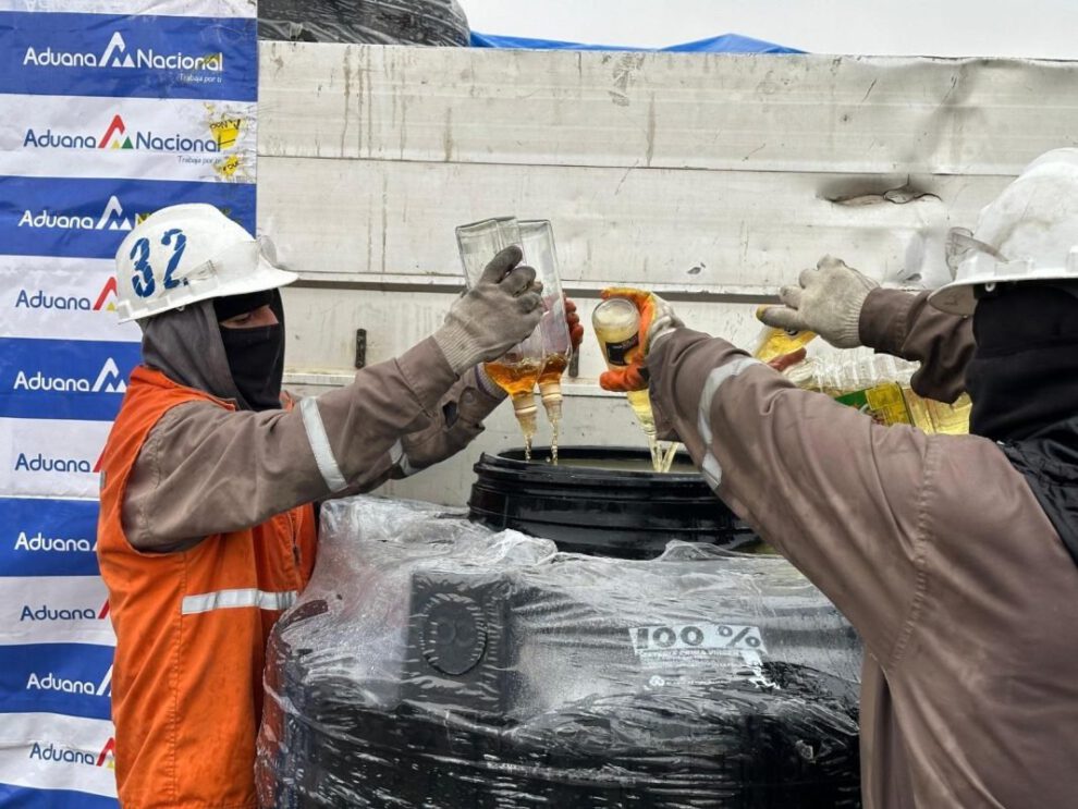 Inutilización de contrabando por la Aduana Nacional