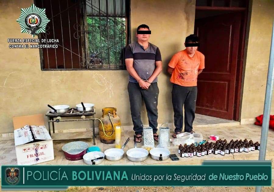 Hombres aprehendidos con sustancias controladas en red de fabricación de drogas