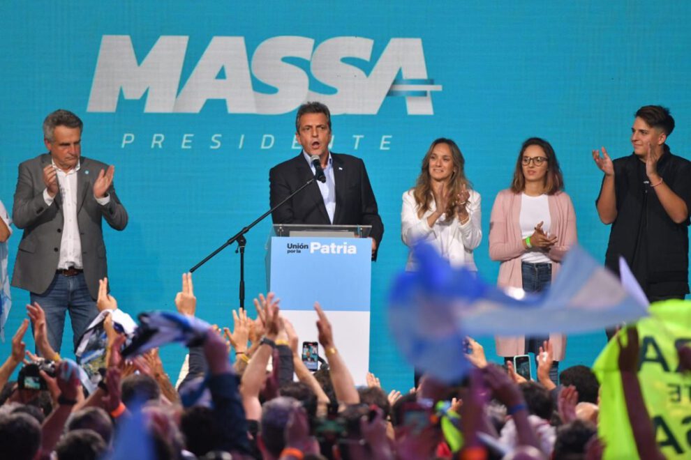 Sergio Massa, candidato presidencial y ministro de Economía de Argentina