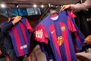 Camisetas del Barça con el logo de los Rolling Stones