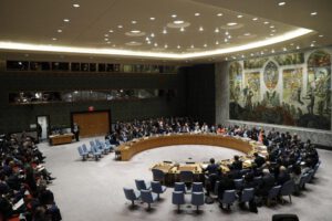 Fotografía de archivo sobre la guerra en Gaza en la ONU