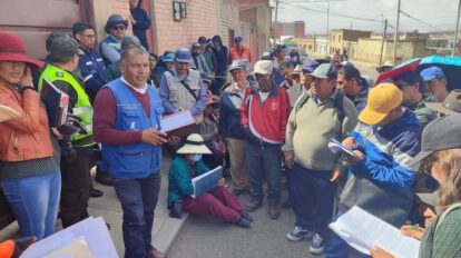 Reunión sobre transporte público en Oruro