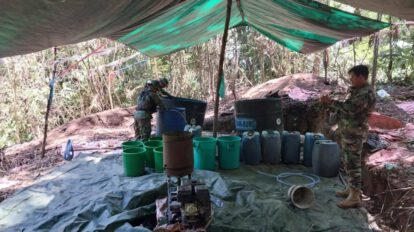 Destrucción de fábricas móviles de cocaína en Carrasco