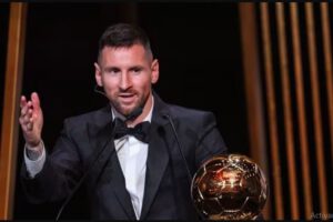 Lionel Messi con su octavo Balón de Oro
