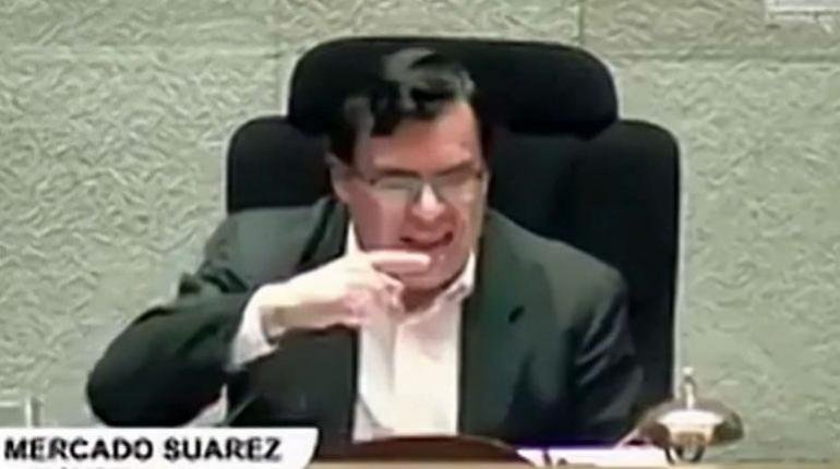 Jerges Mercado amenaza durante sesión parlamentaria