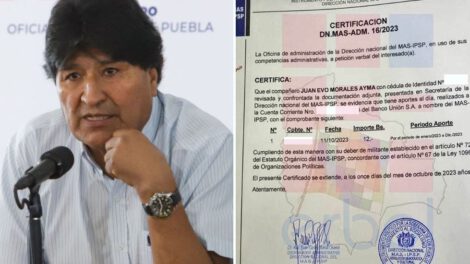 Evo Morales irregularidades en aportes y certificados de militancia