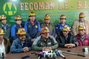 Cooperativas mineras de La Paz marchan contra el Gobierno