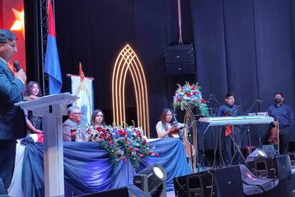 Expoteco 2023 inauguración con el alcalde Wilcarani