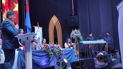 Expoteco 2023 inauguración con el alcalde Wilcarani