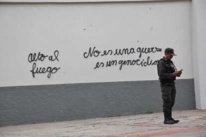 Protesta feminista en La Paz contra el genocidio en Gaza