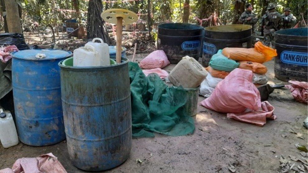Fábricas móviles de droga desmanteladas en Villa Tunari