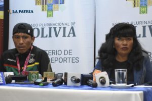 Héctor Garibay entrenando con Nemia Coca para los Juegos Olímpicos