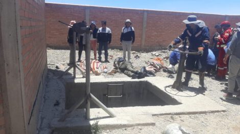 Accidente en planta de aguas residuales en Oruro