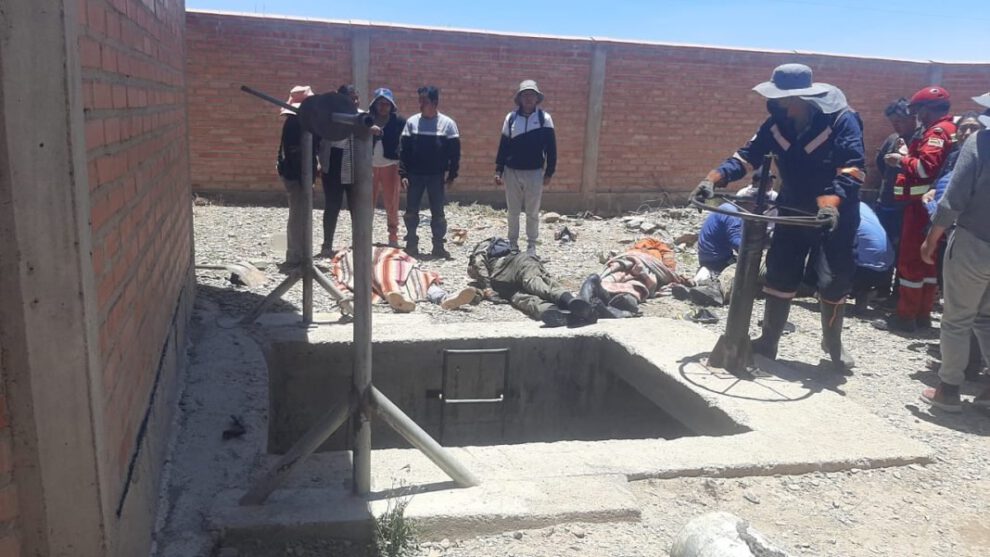 Accidente en planta de aguas residuales en Oruro