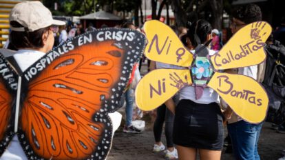 Caminata de las Mariposas en Caracas por el fin de la violencia machista