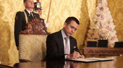 Decreto de política antidrogas firmado por Daniel Noboa