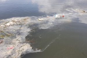 Derrame de aceite en Desaguadero contamina el lago Titicaca