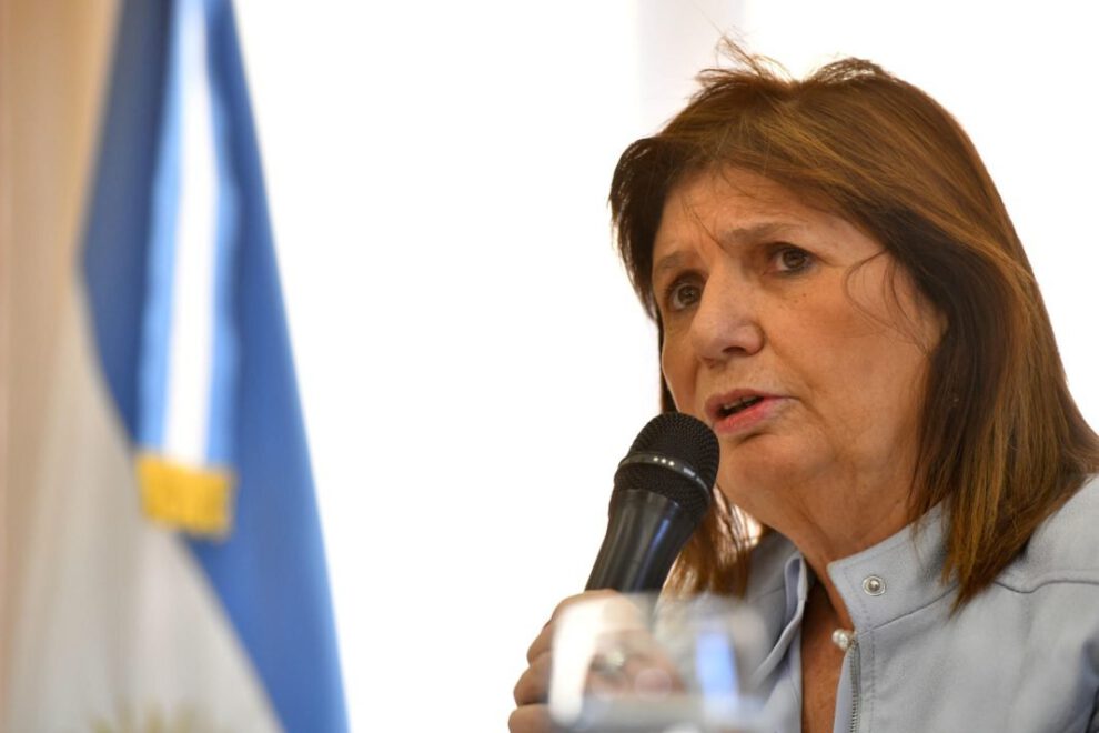 Patricia Bullrich ministra de Seguridad en el Gobierno de Javier Milei