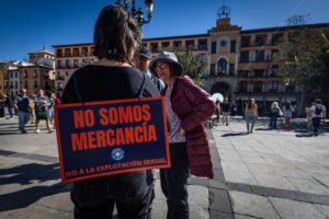 Imagen de archivo de una protesta contra la trata de personas