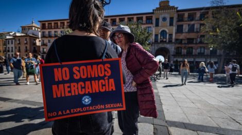 Imagen de archivo de una protesta contra la trata de personas