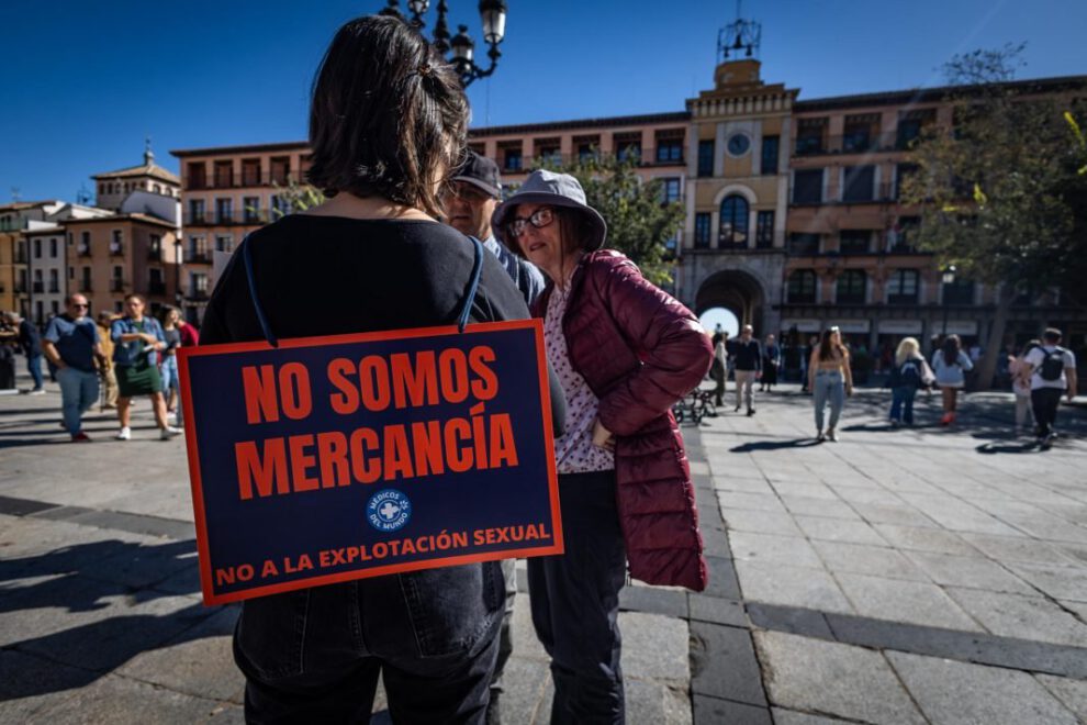 Imagen de archivo de una protesta contra la trata de personas