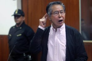 Alberto Fujimori durante audiencia en Lima