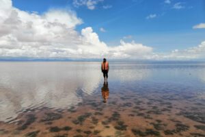 Lago Poopó y su recuperación por lluvias en Oruro