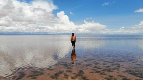 Lago Poopó y su recuperación por lluvias en Oruro