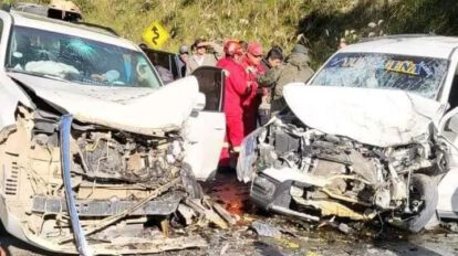 Choque en Yungas deja ocho heridos